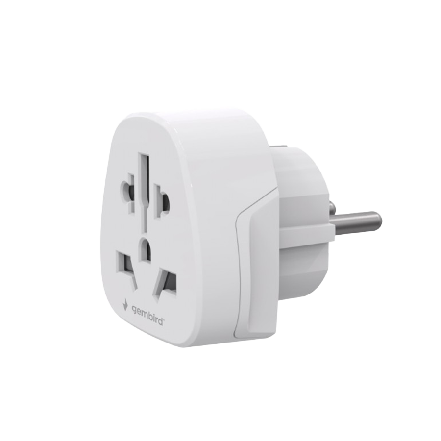 GEMBIRD univerzalni AC strujni adapter World to EU power adapter plug, 15A, A-AC-EUMINTF